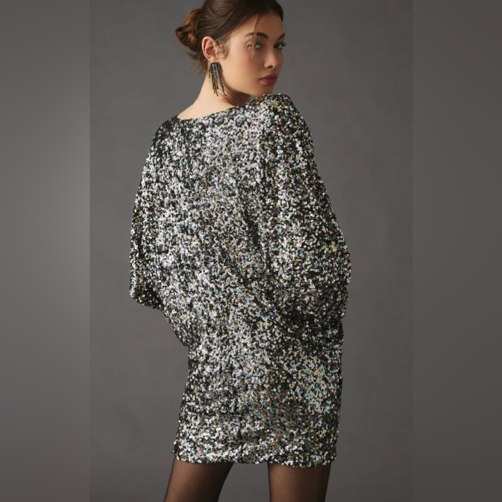 ASTR the Label Bat-Wing Sequin Mini Dress - Picture 3 of 7